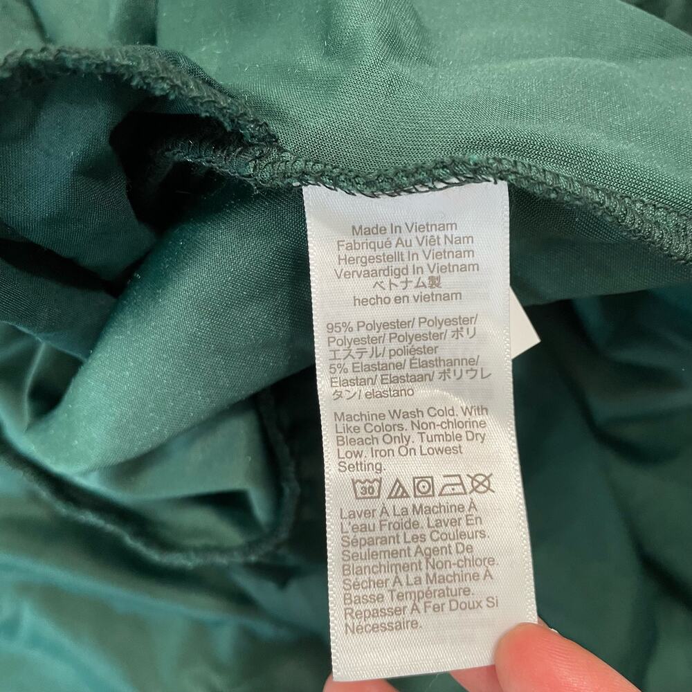 New J. Crew Factory Velvet Sleeveless Midi Dress Green 0 Holiday Party Cocktail‎ - Picture 9 of 10